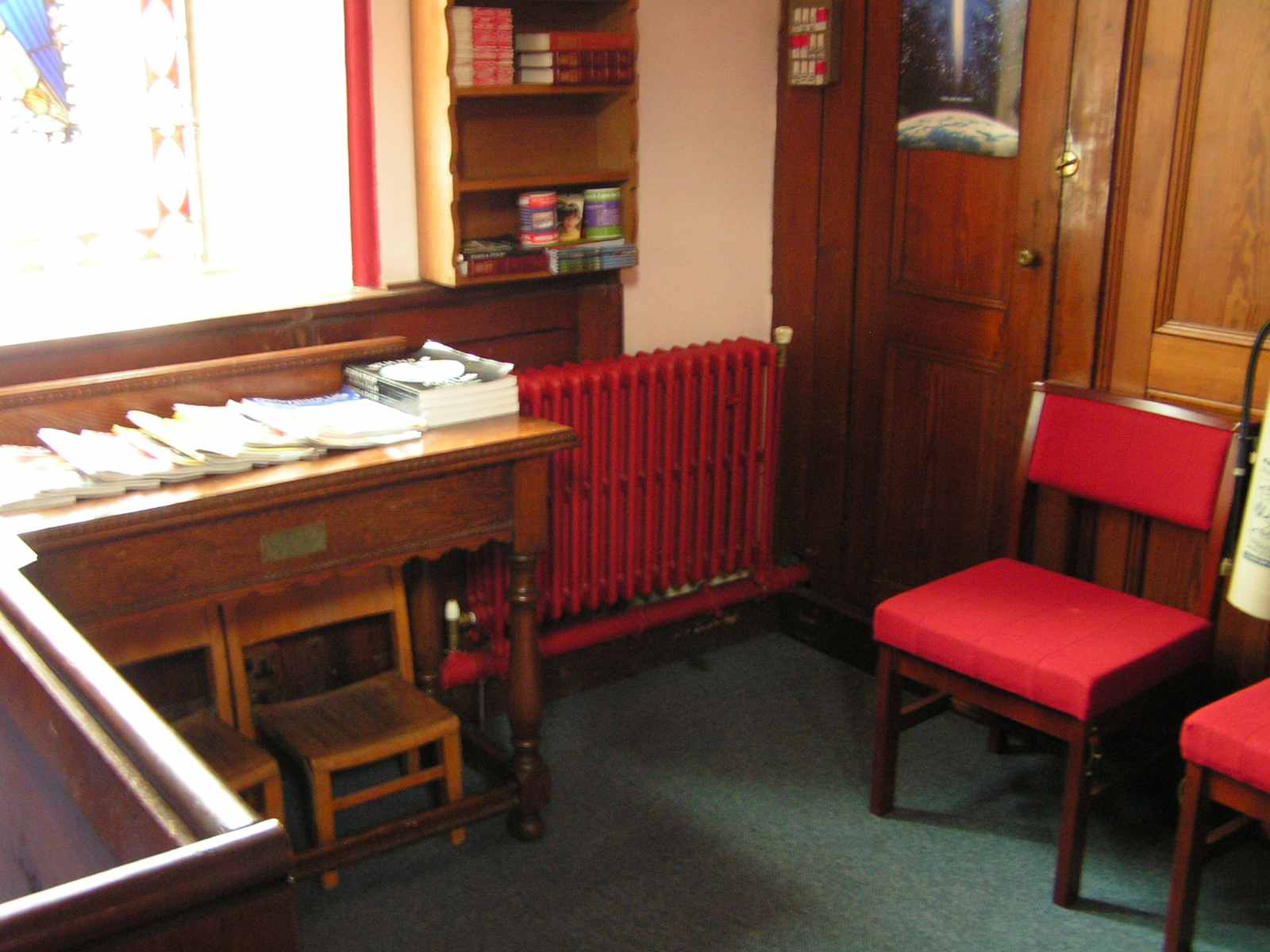 Chapel set out for serving teas.