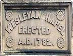 Wesleyan Chapel plaque